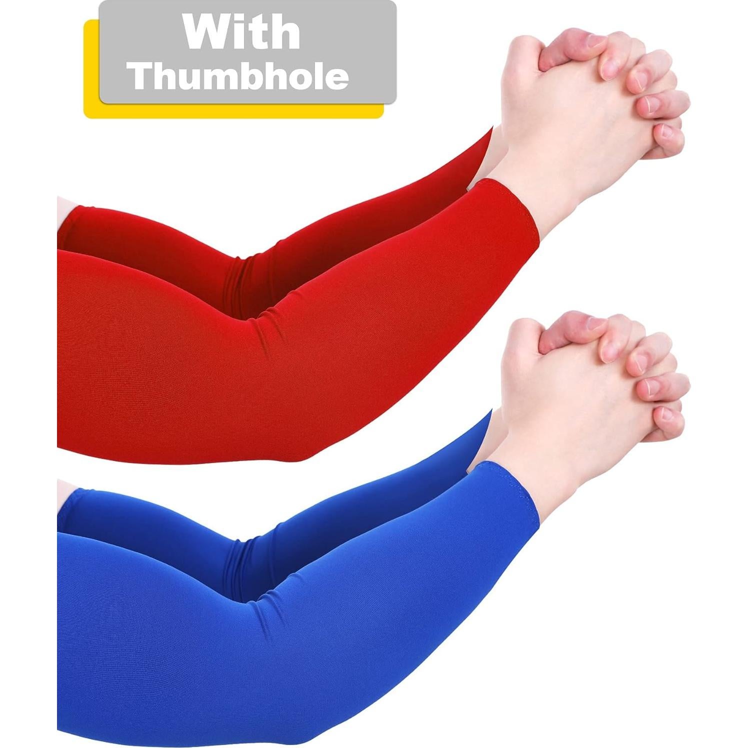 Mangas de Protección UV Unisex Bememo - 12 Pares Multicolor