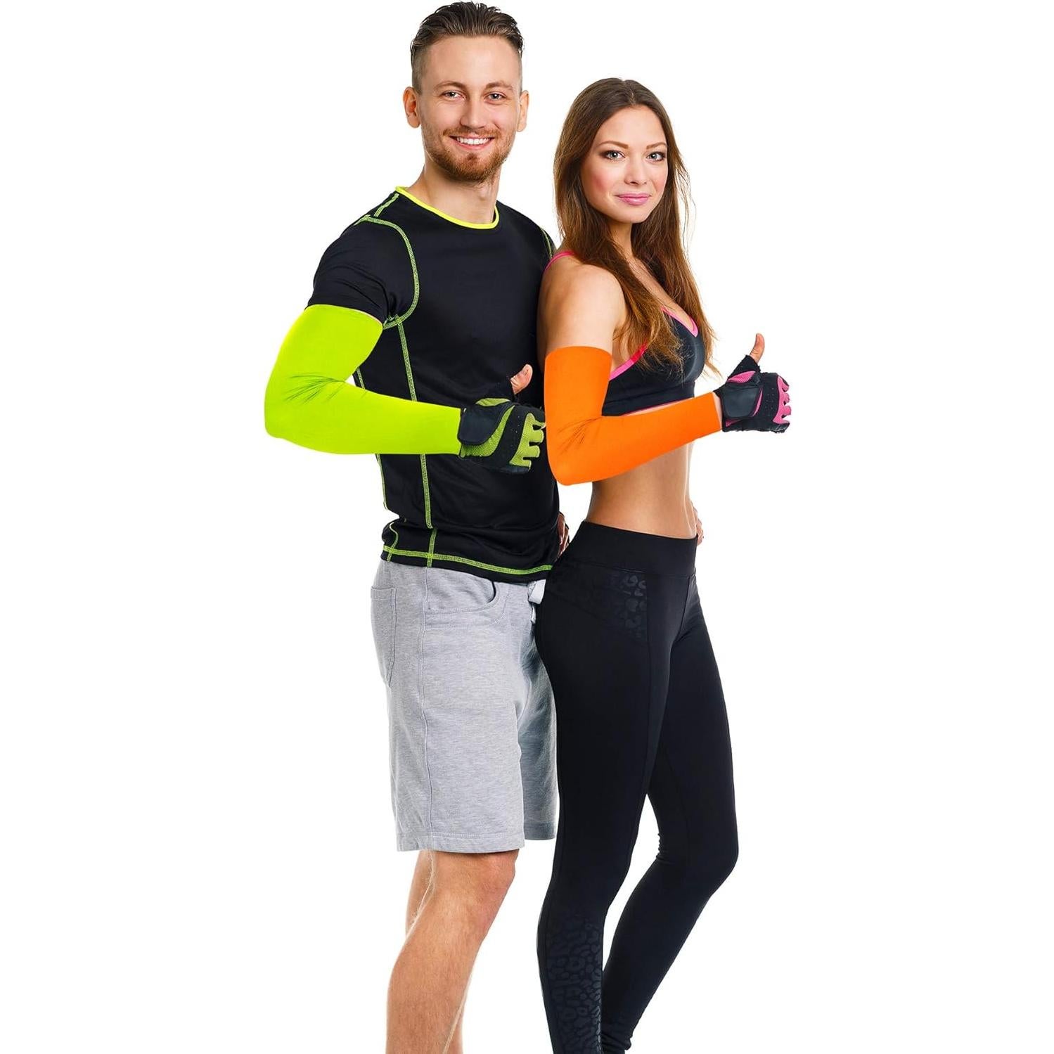 Mangas de Protección UV Unisex Bememo - 12 Pares Multicolor