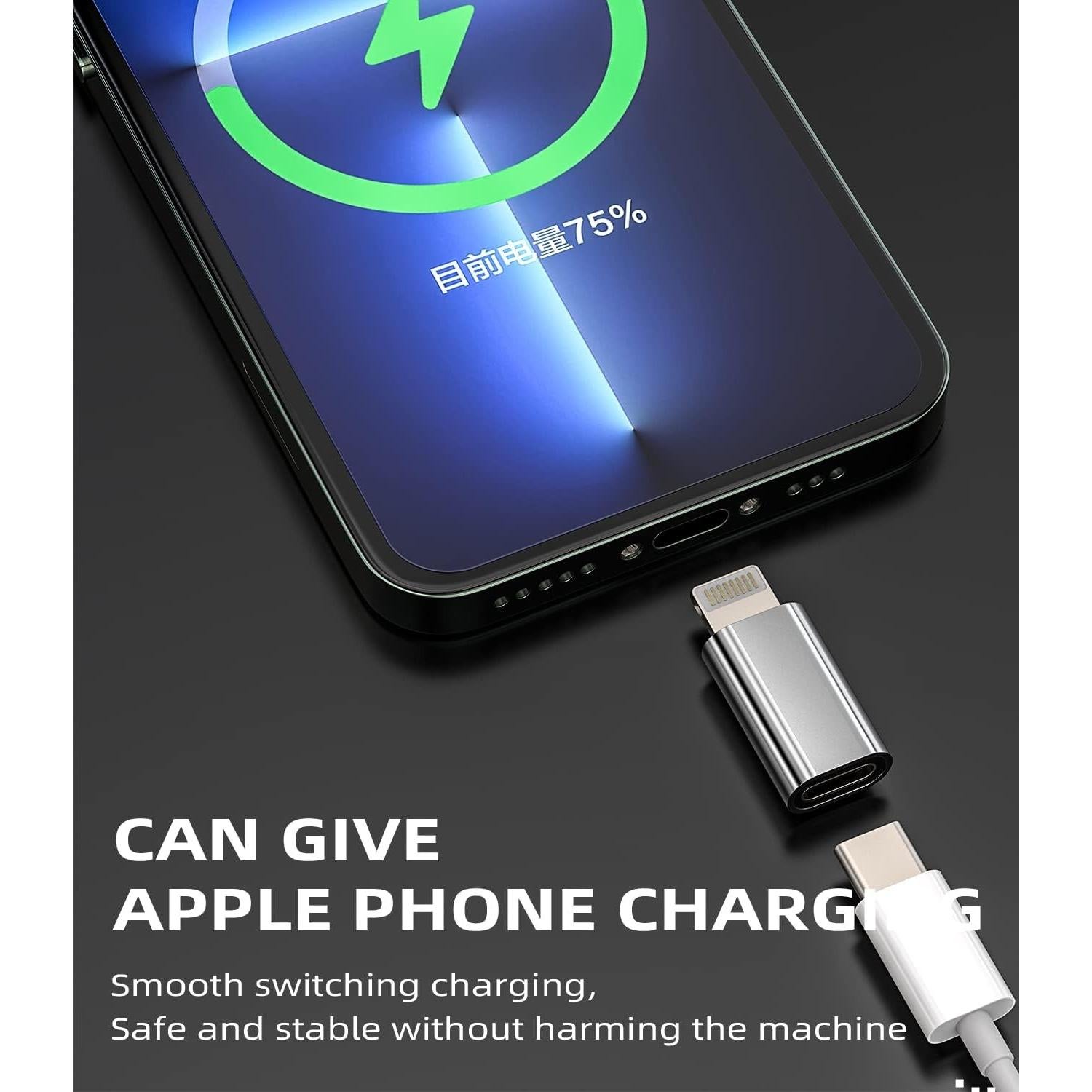 Adaptador USB C a Lightning HOYULLI 3 paquetes MFi