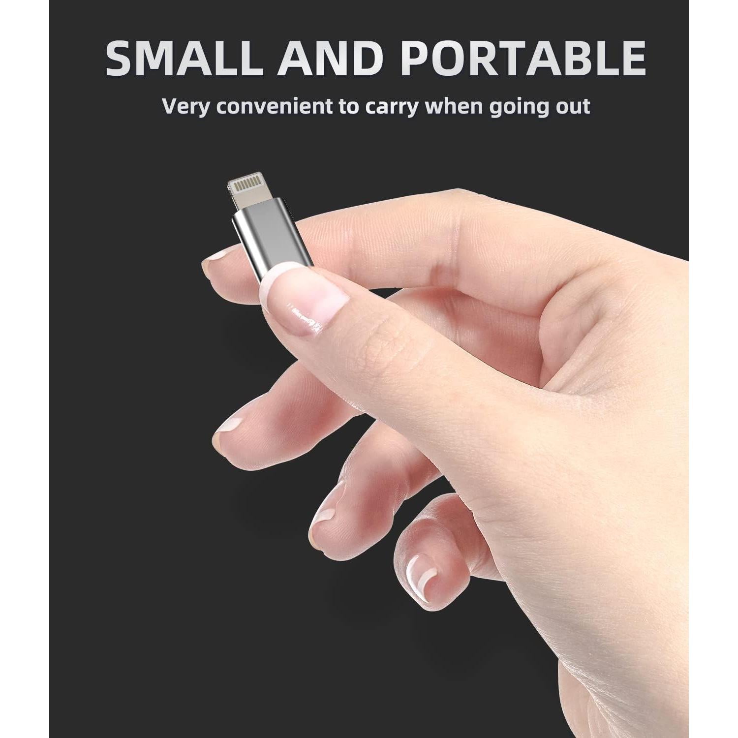 Adaptador USB C a Lightning HOYULLI 3 paquetes MFi