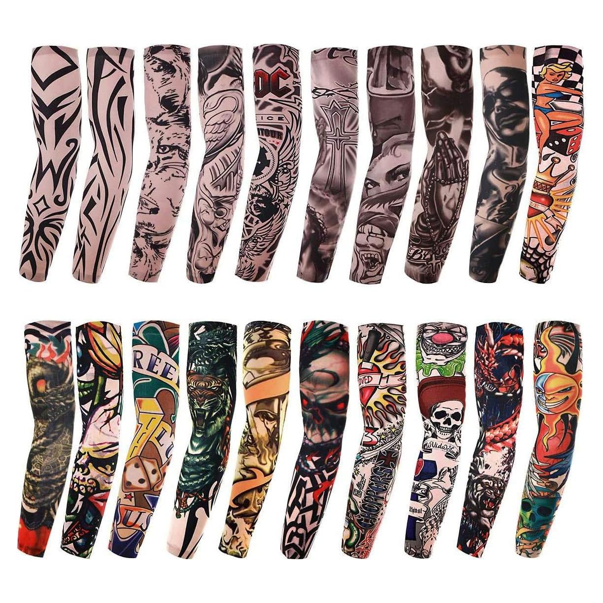 Juego de 20 Mangas de Tatuaje Temporal AKStore - Unisex
