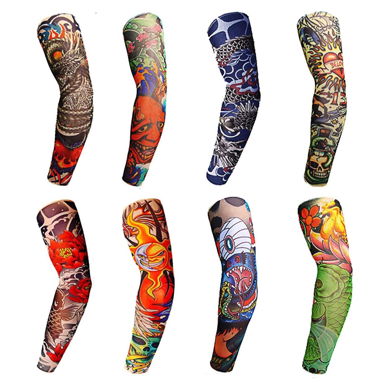 Mangas de Tatuaje Temporales Toirxarn 8PCS con Protección Solar