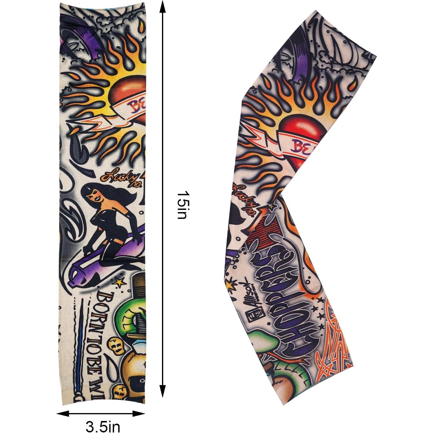 Mangas de Tatuaje Temporales HOVEOX 6 Piezas Unisex 38 cm