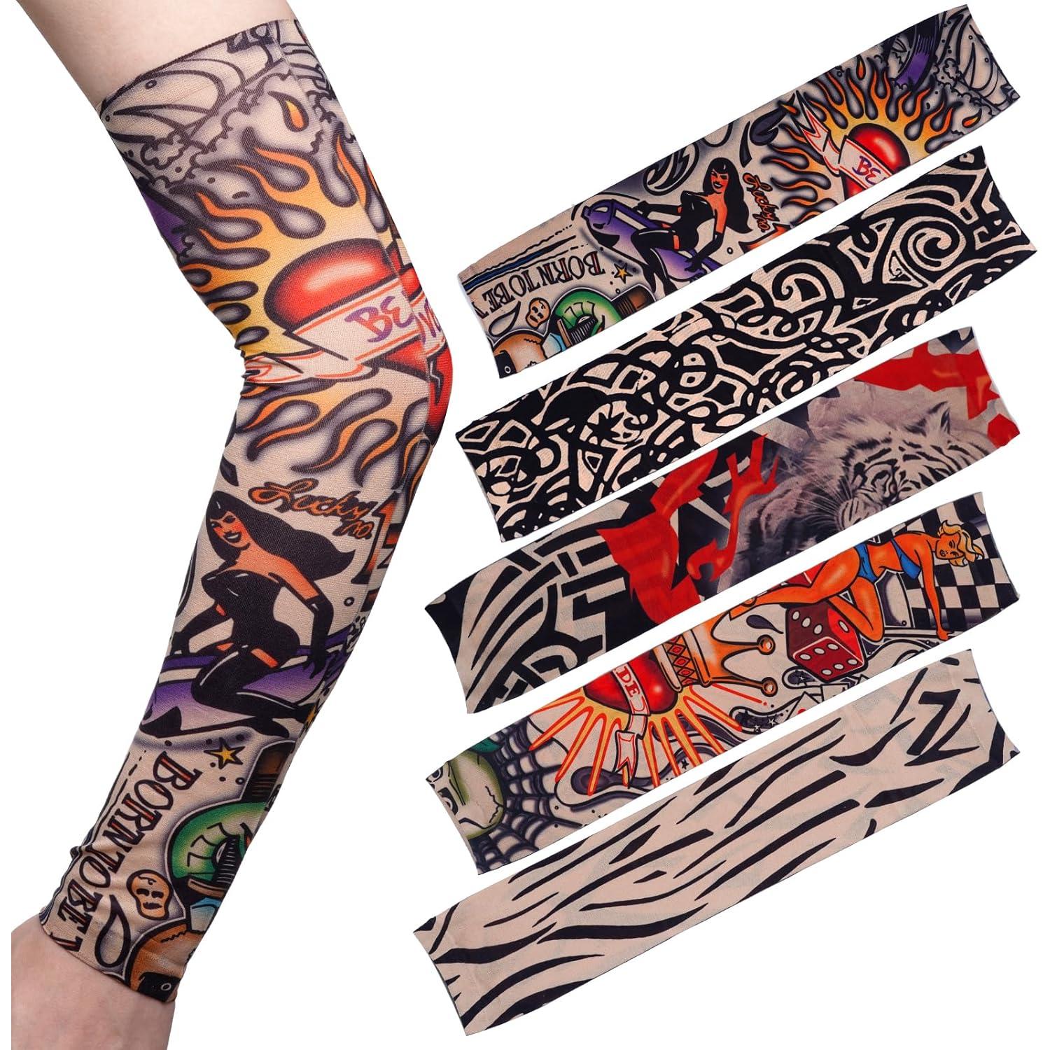 Mangas de Tatuaje Temporales HOVEOX 6 Piezas Unisex 38 cm