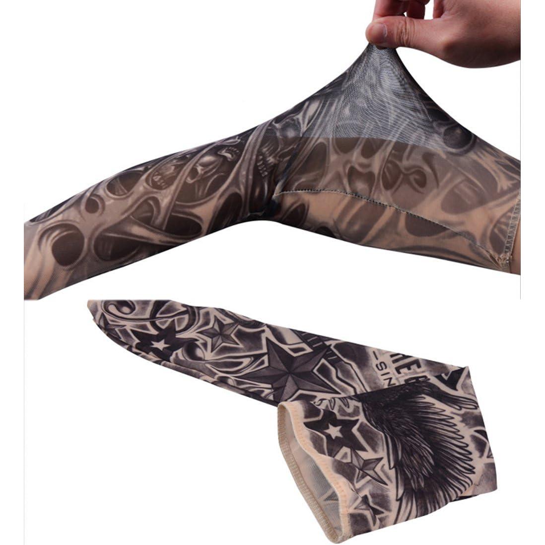 Conjunto de 5 Mangas de Tatuaje Falsas Unisex QIZHENG 46x7.5cm