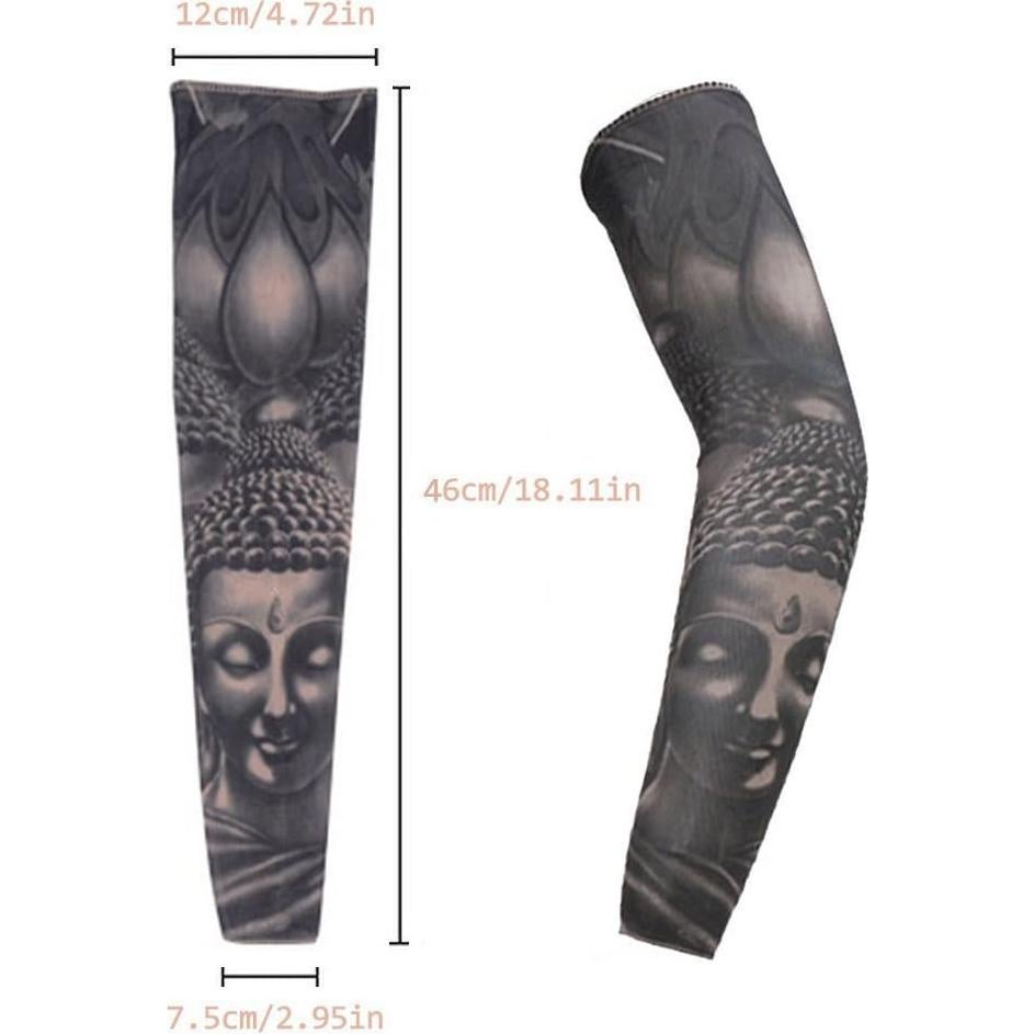 Conjunto de 5 Mangas de Tatuaje Falsas Unisex QIZHENG 46x7.5cm