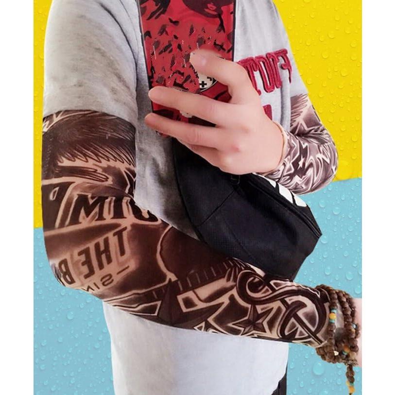 Conjunto de 5 Mangas de Tatuaje Falsas Unisex QIZHENG 46x7.5cm