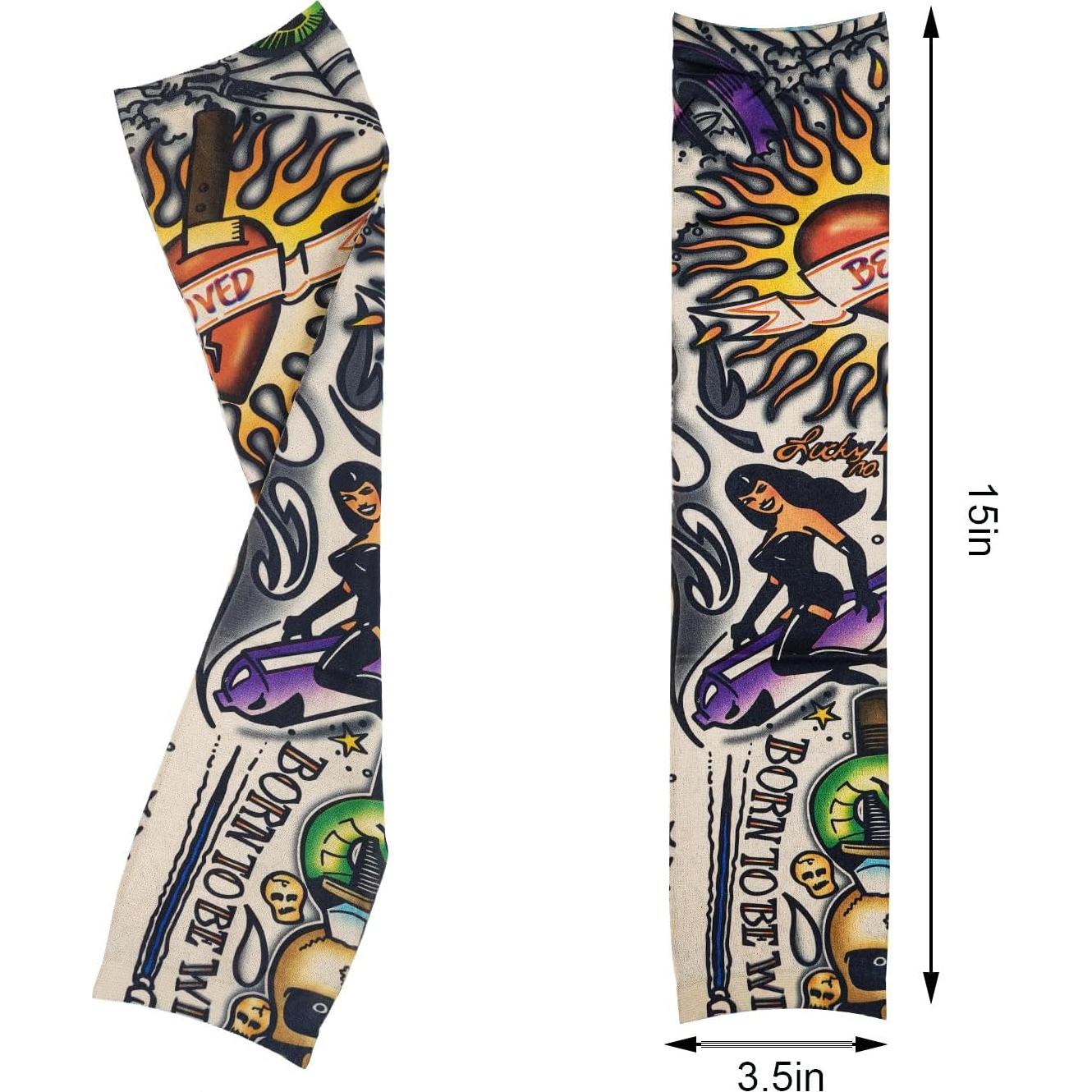 HOVEOX 18 Mangas de Tatuaje Temporales Unisex - Estilos Aleatorios