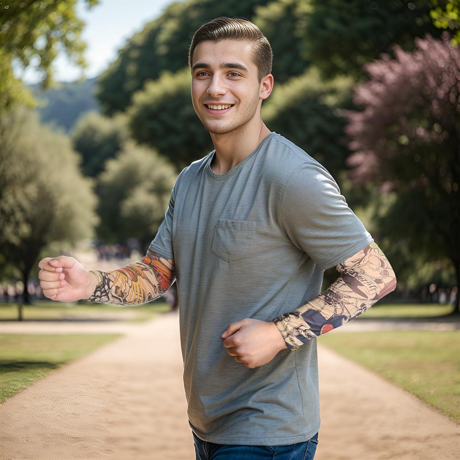 HOVEOX 18 Mangas de Tatuaje Temporales Unisex - Estilos Aleatorios