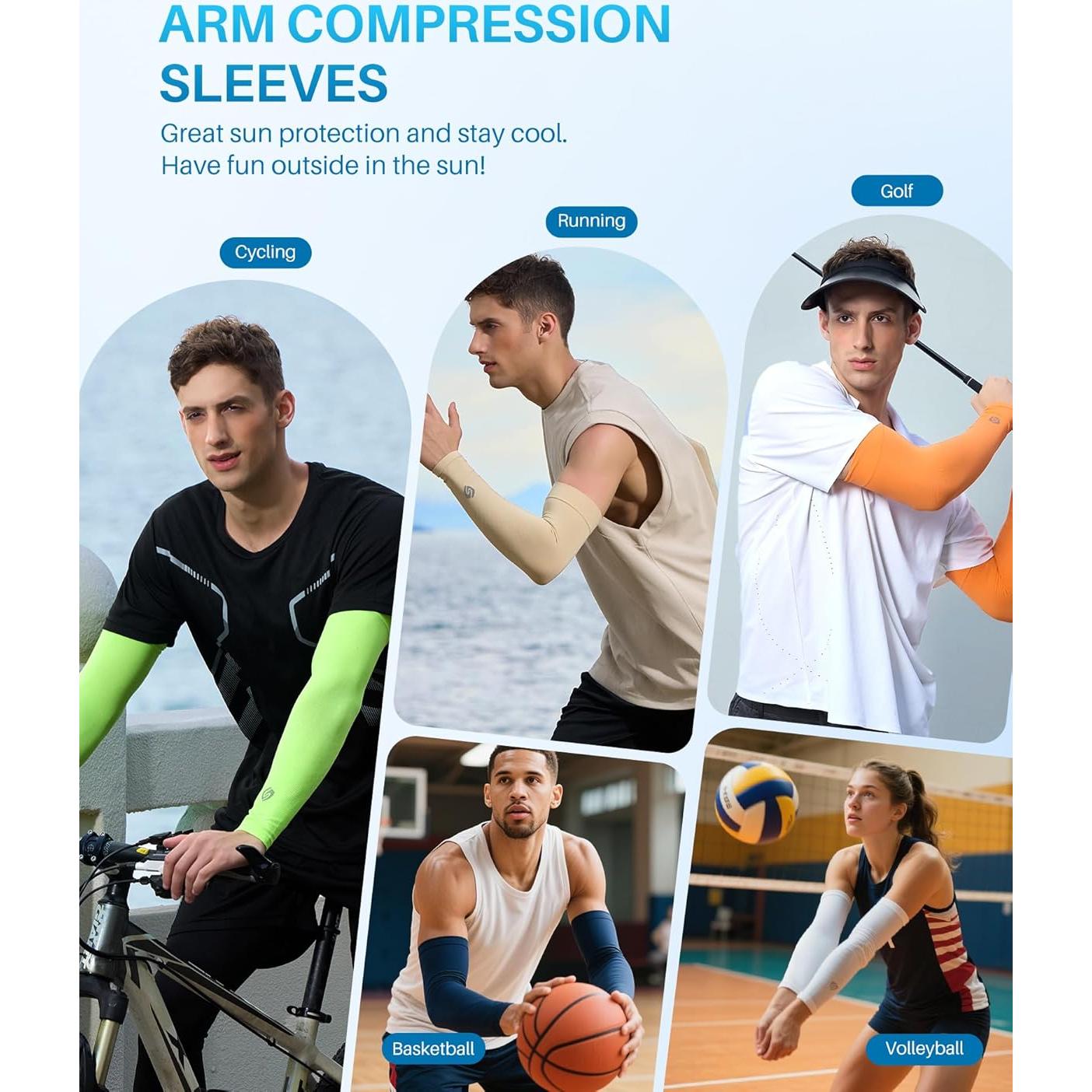 Mangas de Protección UV ShinyMod para Ciclismo y Deportes