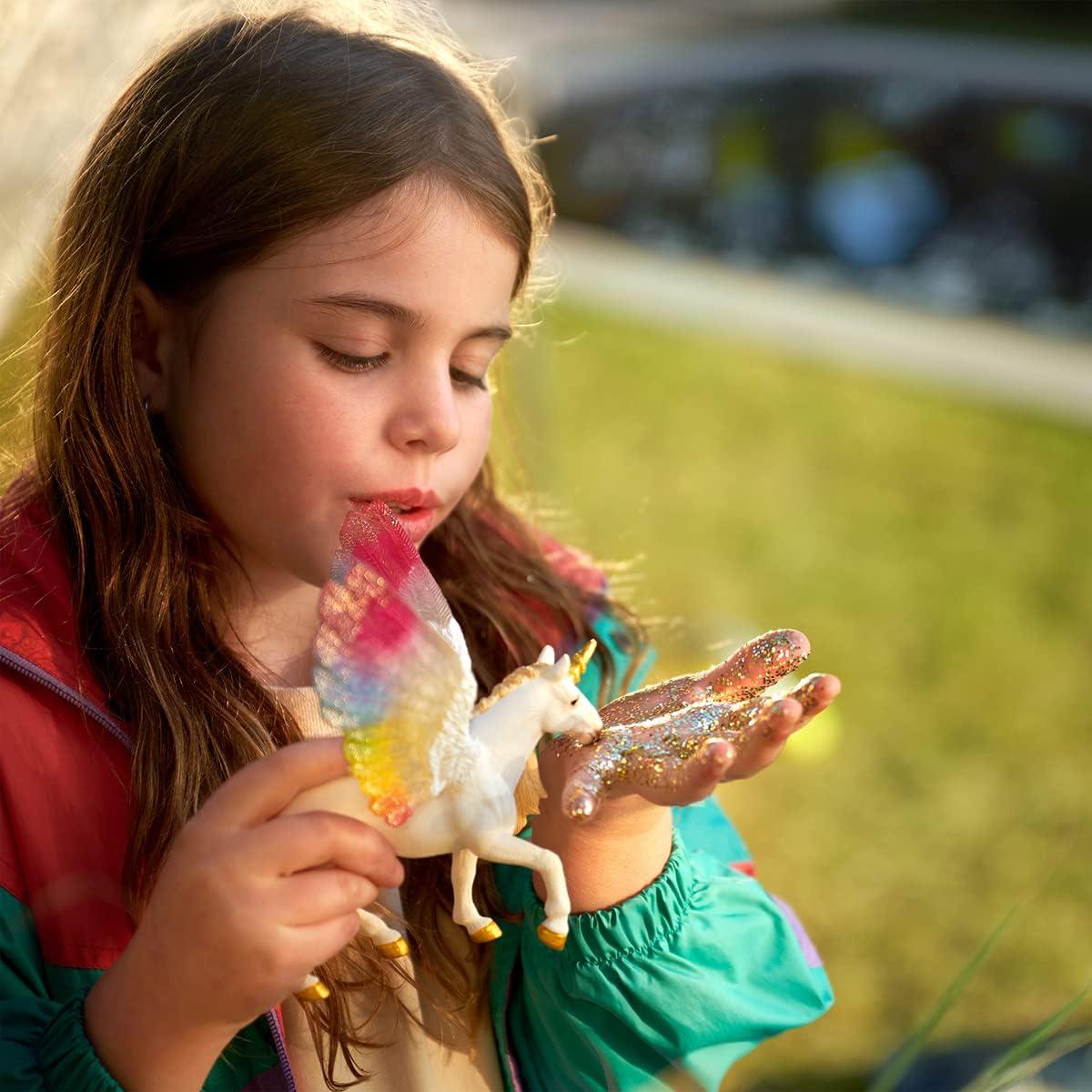 Unicornio Arcoíris Alado Schleich 12,7 cm para Niños 5+