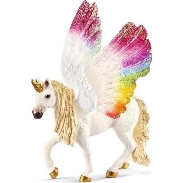 Unicornio Arcoíris Alado Schleich 12,7 cm para Niños 5+