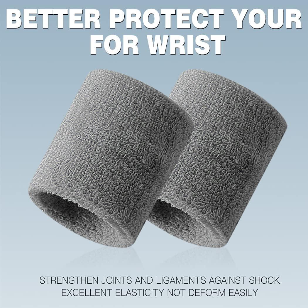 Muñequera Deportiva BEACE 6PCS Algodón Absorbente para Ejercicio