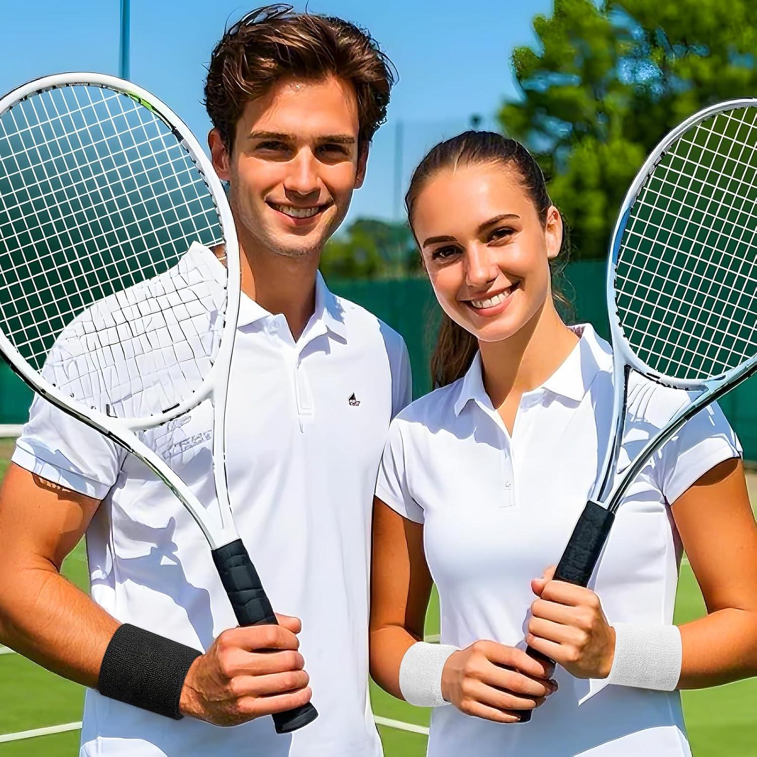 Muñequera Deportiva BEACE 6PCS Algodón Absorbente para Ejercicio