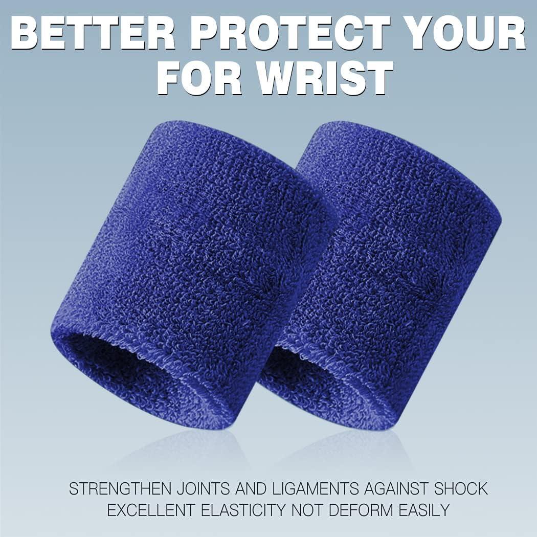 Muñequera Deportiva BEACE 8pcs Algodón Absorbente 7.62cm