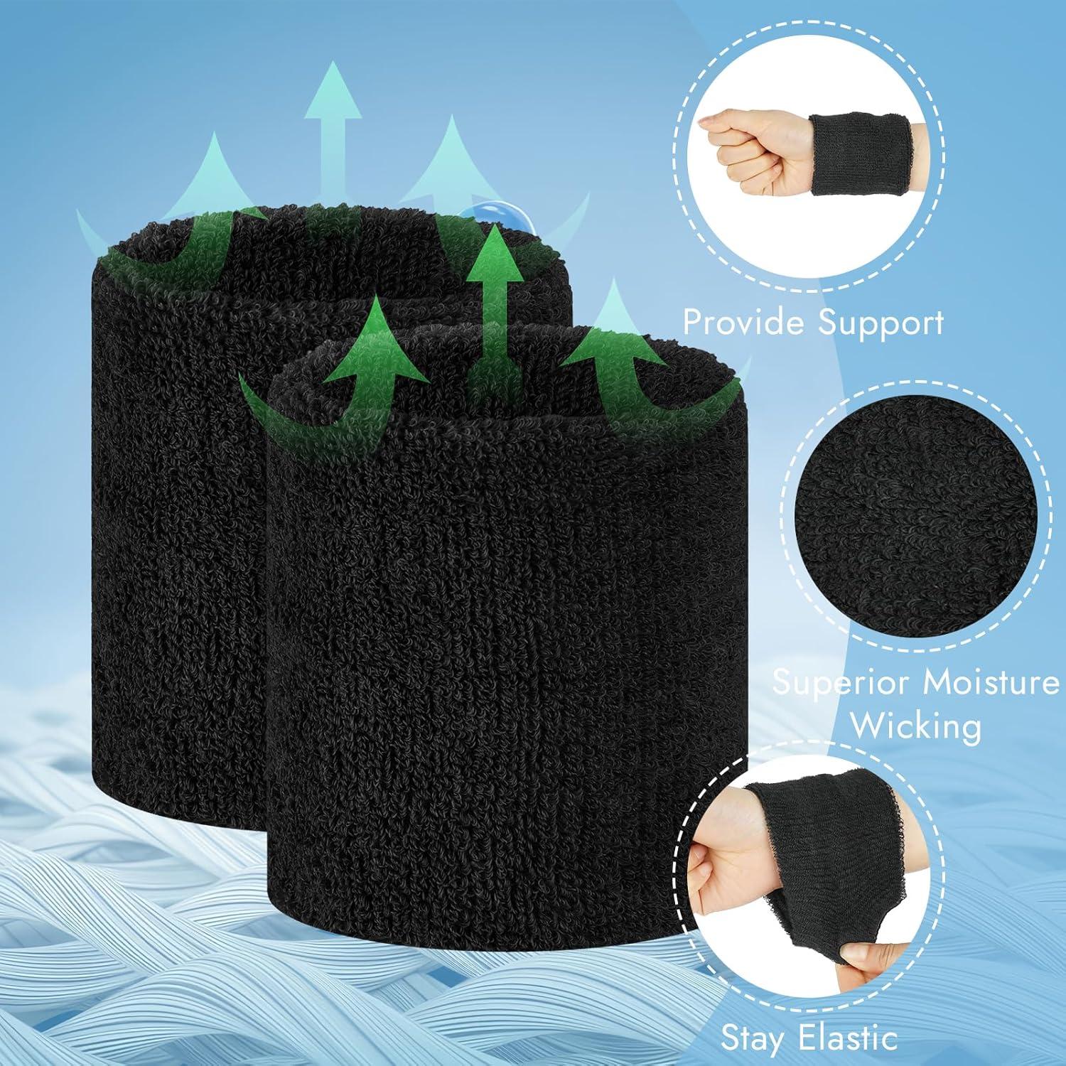 Bandas de Sudor para Muñeca PEASUG - 8 Piezas Absorbentes