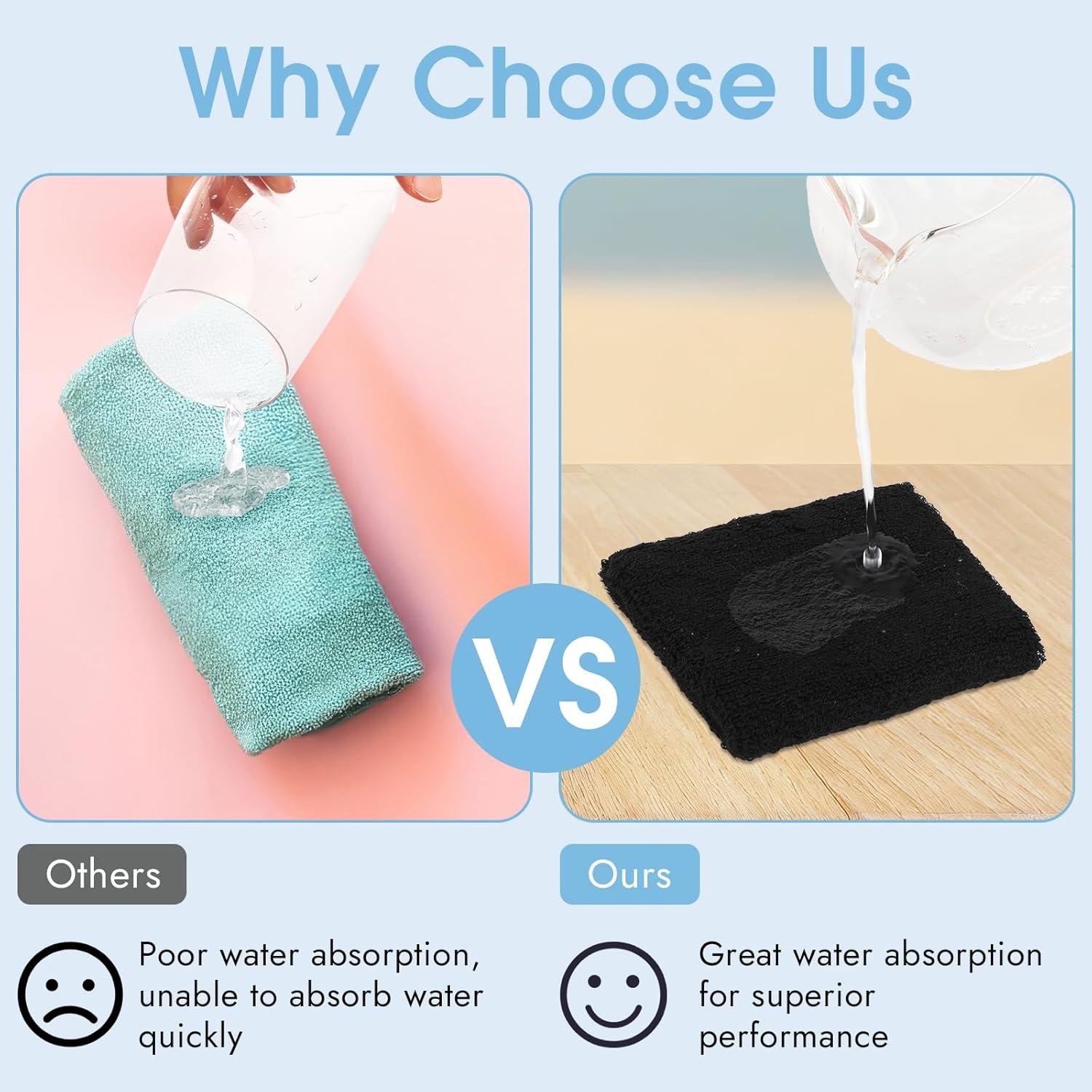 Bandas de Sudor para Muñeca PEASUG - 8 Piezas Absorbentes