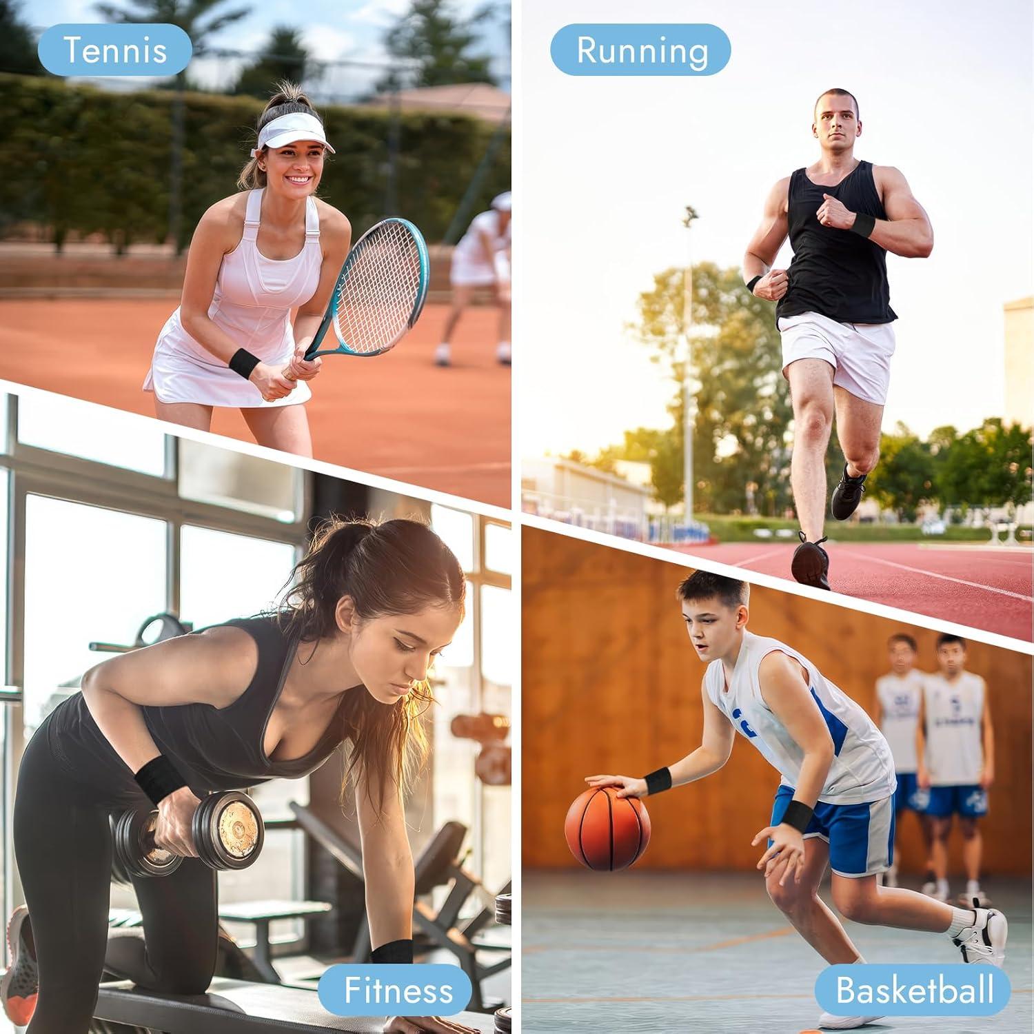 Bandas de Sudor para Muñeca PEASUG - 8 Piezas Absorbentes