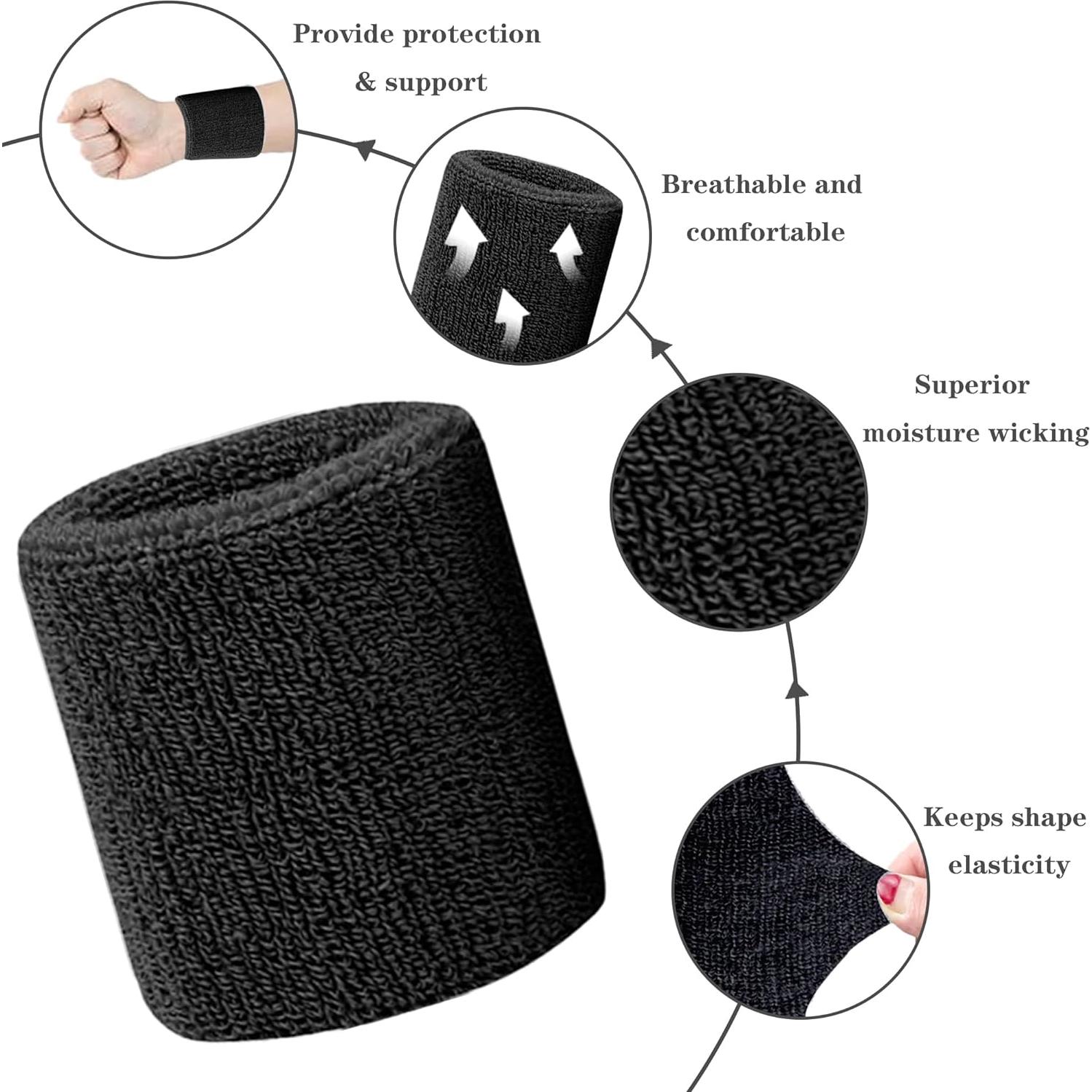 Paquete de 8 Muñequera Absorbente IMAGERIO para Deportes