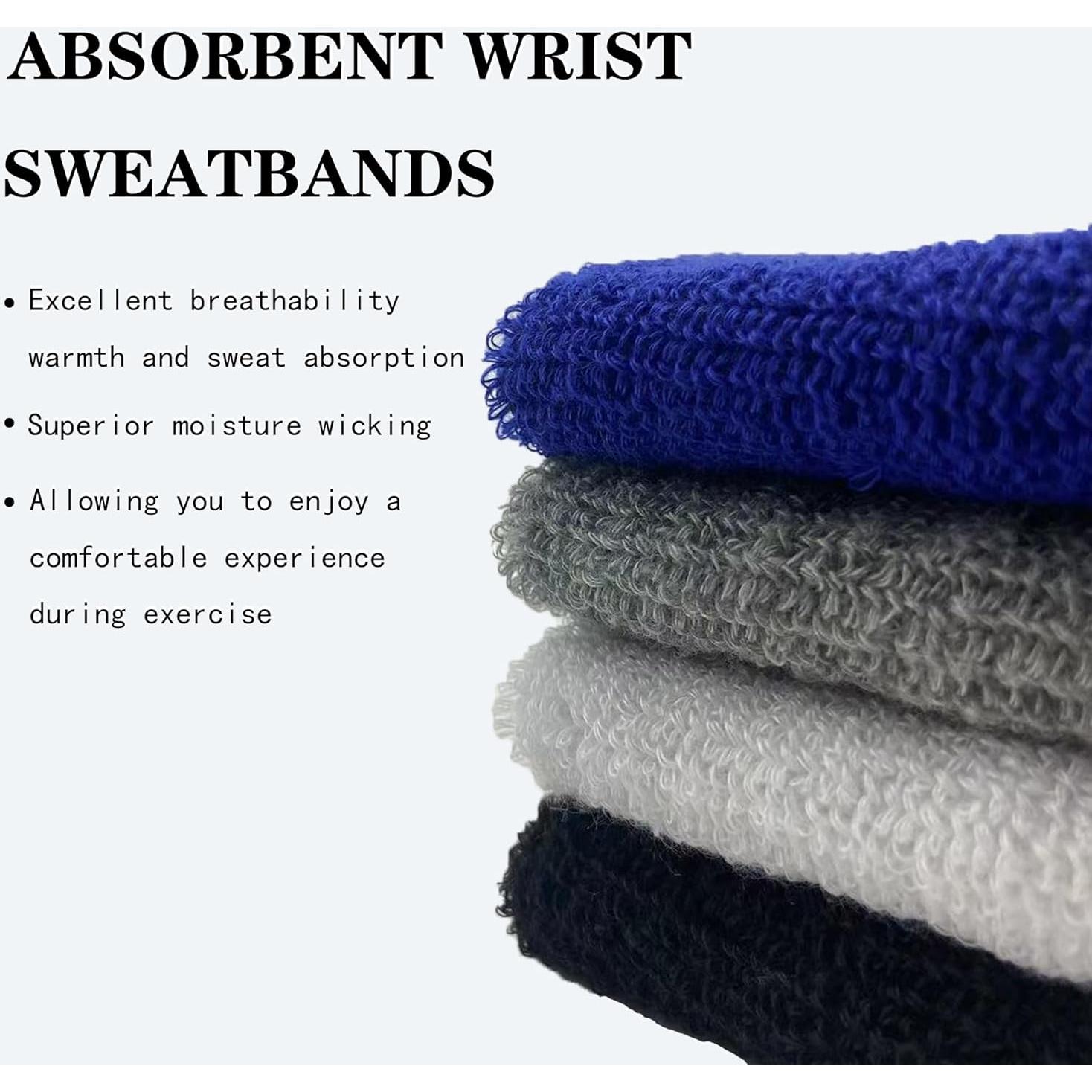 Paquete de 8 Muñequera Absorbente IMAGERIO para Deportes