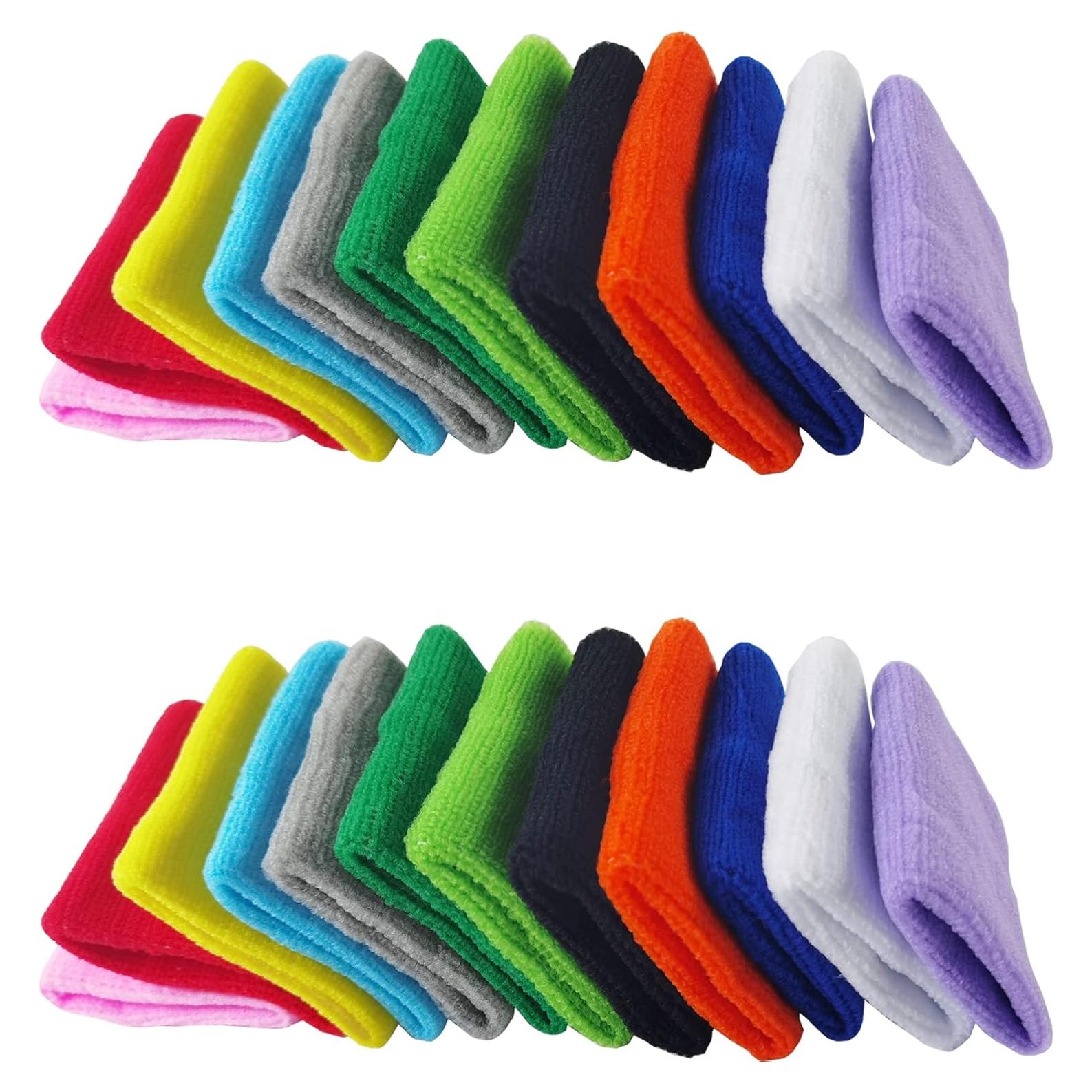 Muñequera Deportiva NSBELL 12 Pares Algodón Multicolor 8x8cm