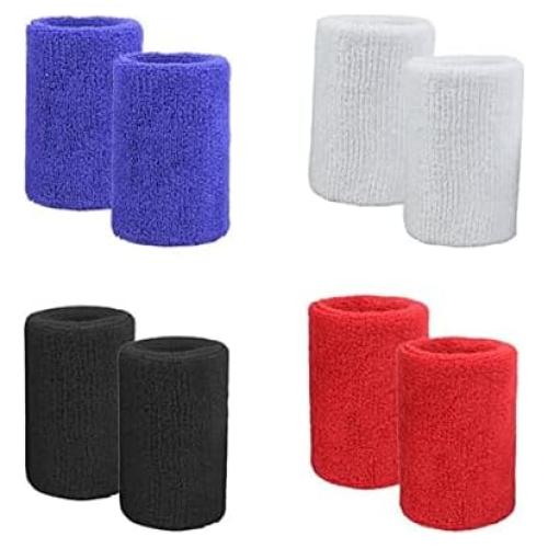 Muñequera de Toalla Algodón HORNO 4 Pares Deportivas