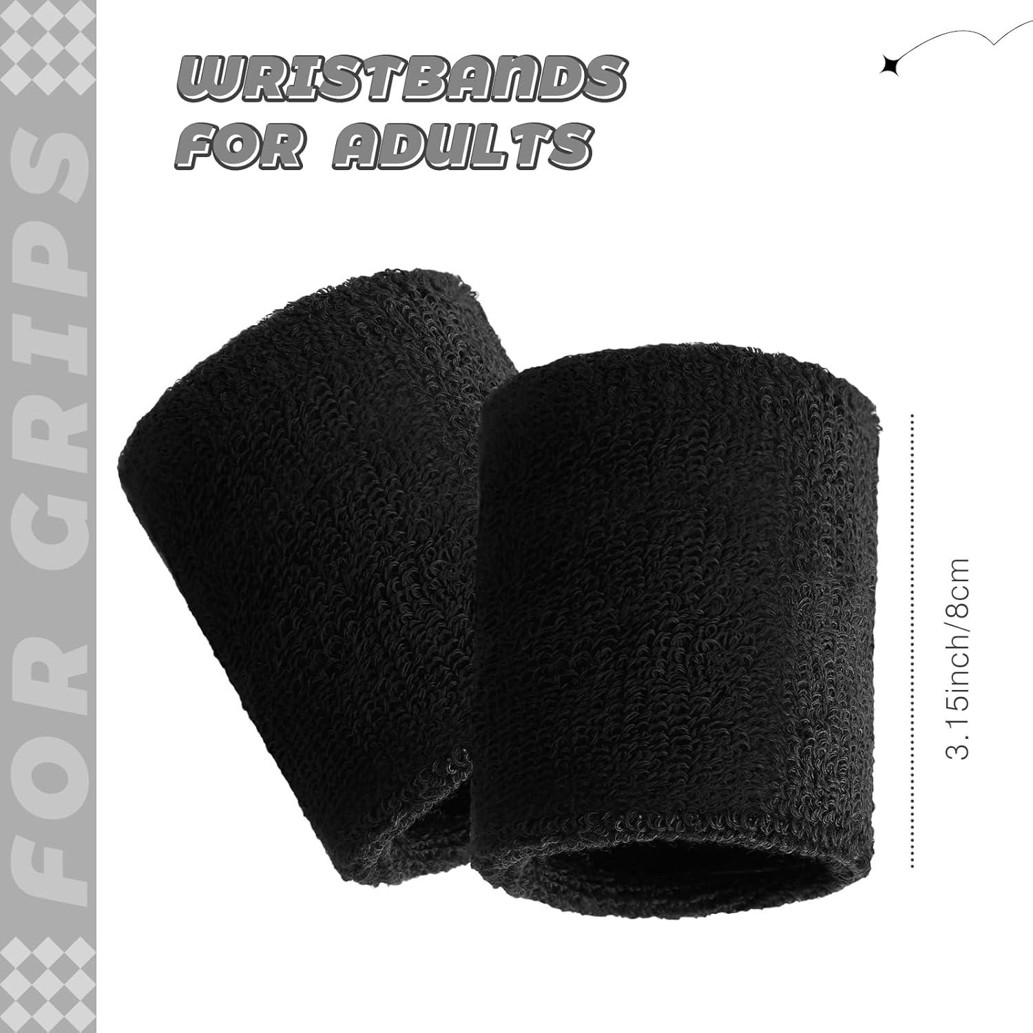 Muñequera de Sudor Bememo 24 Pcs Unisex Absorbentes Elásticas