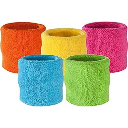 Muñequera Deportiva STONCEL 12 Pares Coloridos Algodón