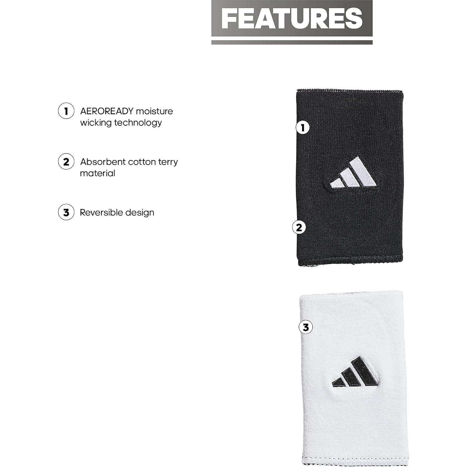 Muñequera Reversible Grande Adidas Interval 12.7 cm