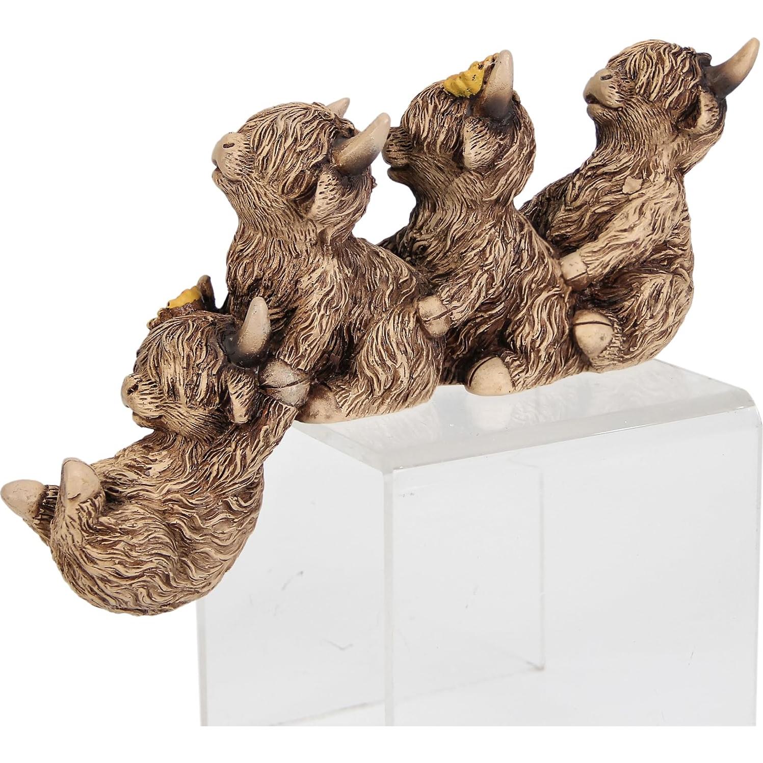 Estatua de Vaca Highland para Jardín - Leekung - 4 Piezas