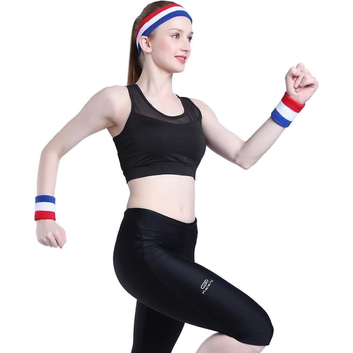 Conjunto de Muñequera y Diademas Deportivas ONUPGO - Algodón Absorbente