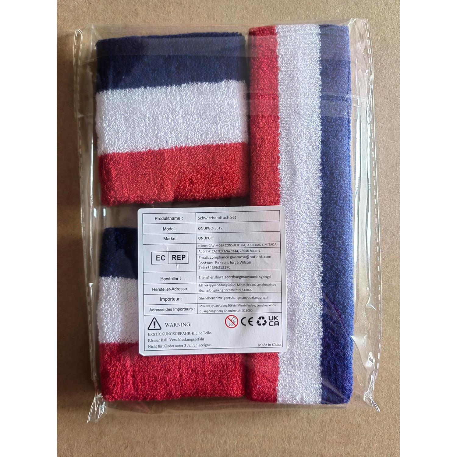 Conjunto de Muñequera y Diademas Deportivas ONUPGO - Algodón Absorbente