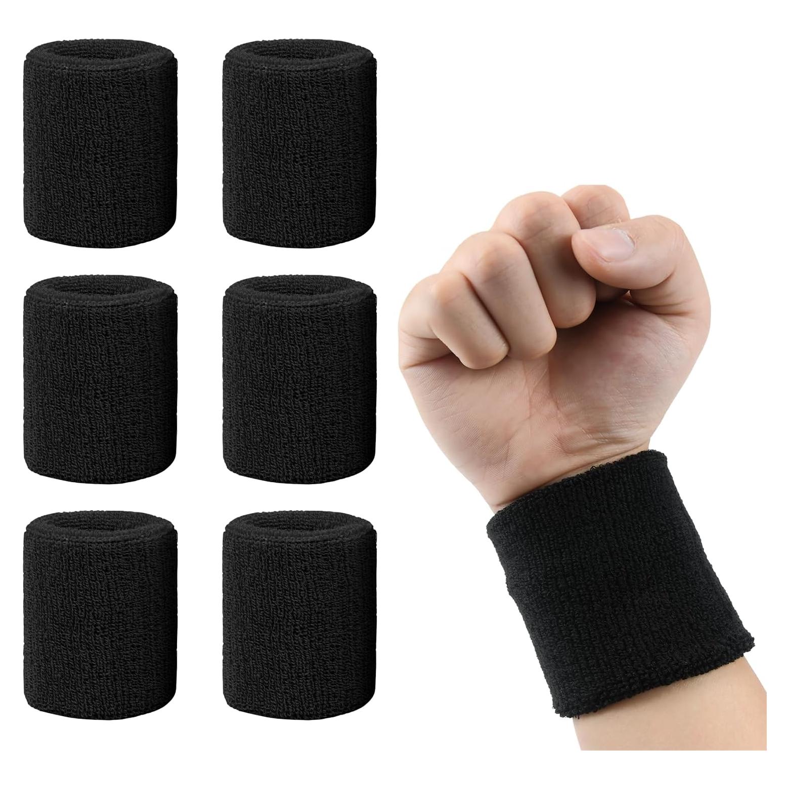 Paquete de 6 Muñequera Deportiva Genérico Algodón Transpirable