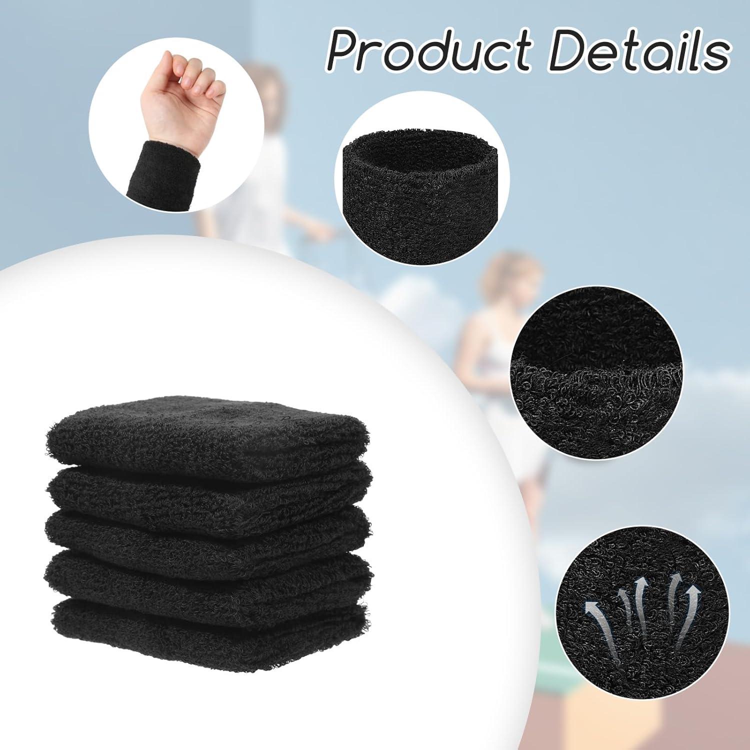 Banda de Sudor para Muñeca Zyghjort 6 Pcs Transpirables