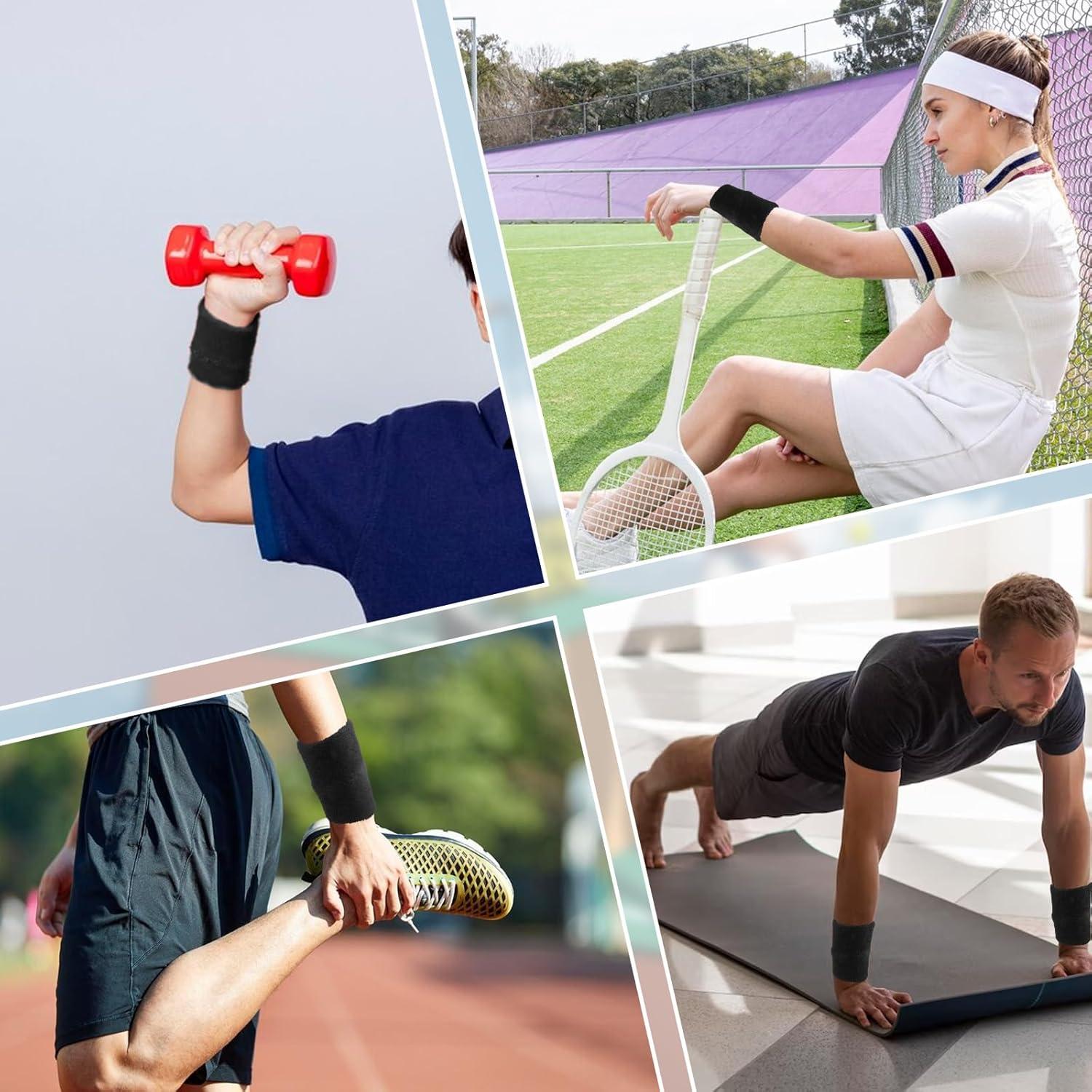 Banda de Sudor para Muñeca Zyghjort 6 Pcs Transpirables