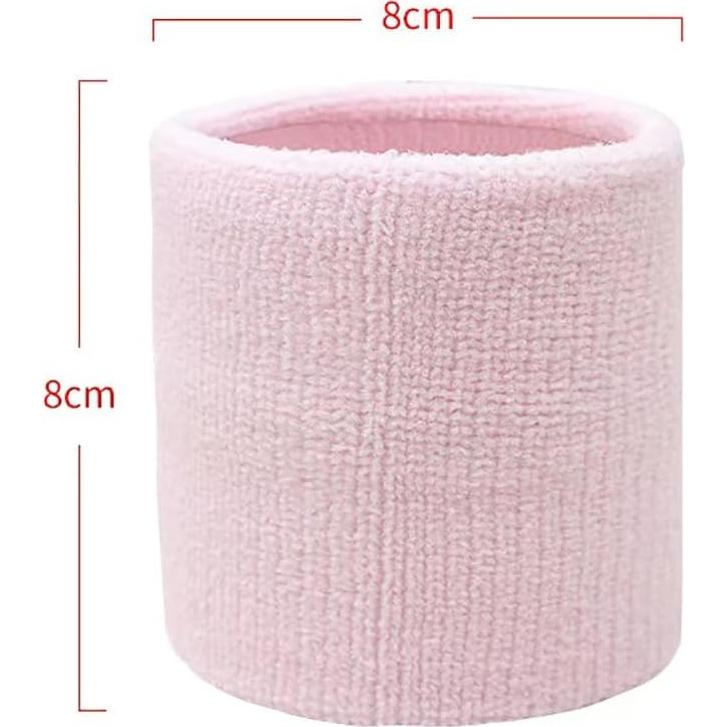 Paquete de 4 bandas de sudor para muñeca LINGXINXIN 8x8 cm