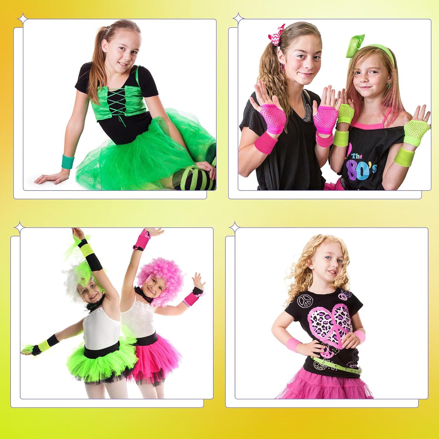 Pulseras Deportivas Neón Bememo 24 Pcs para Niños 6x6 cm