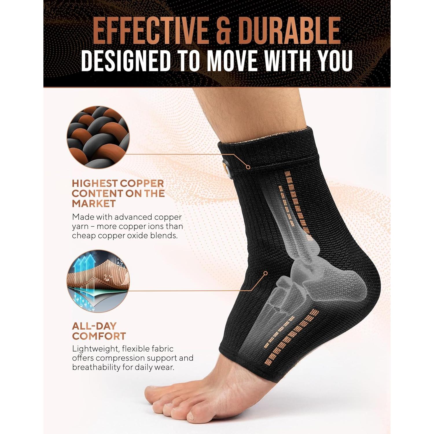 Férula de Tobillo de Cobre TheraCopper - Compresión Unisex