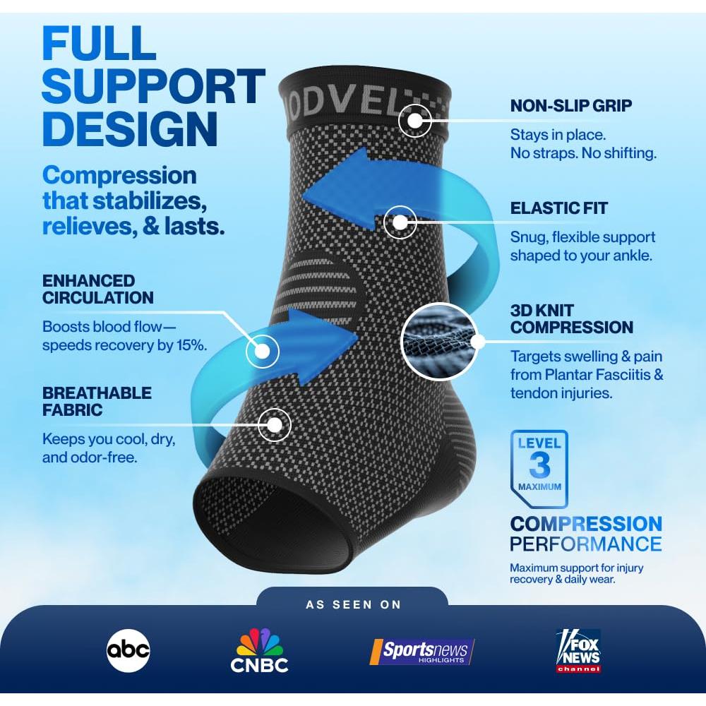 Faja de Compresión para Tobillo Modvel - Soporte Esguince y Dolor