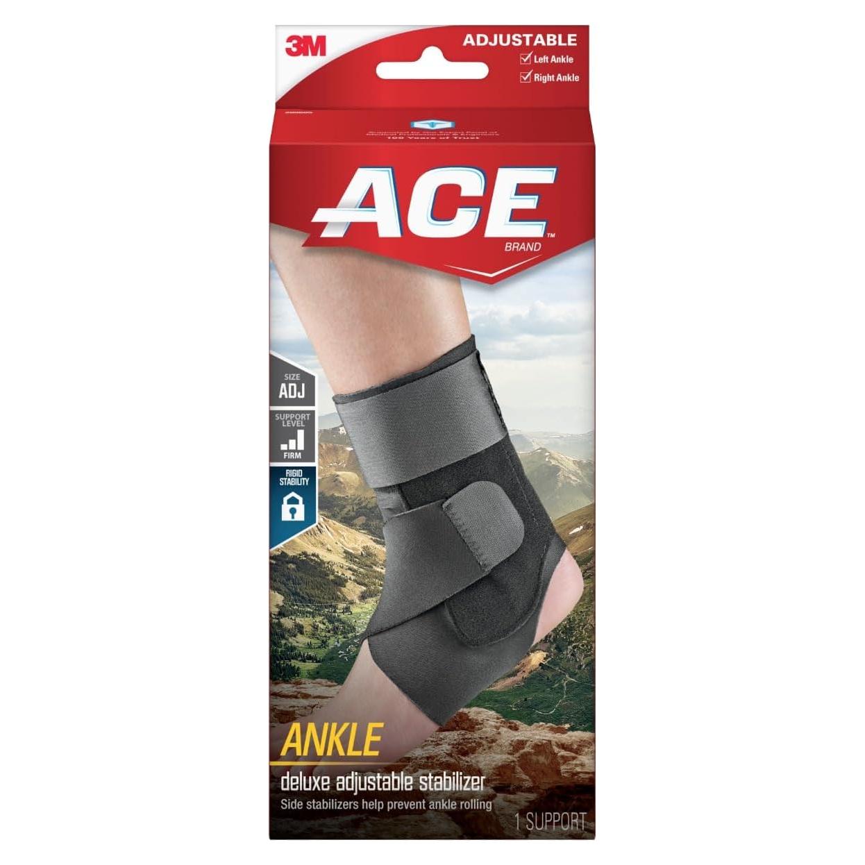 Estabilizador de Tobillo Deluxe ACE Ajustable Negro 1 Paquete