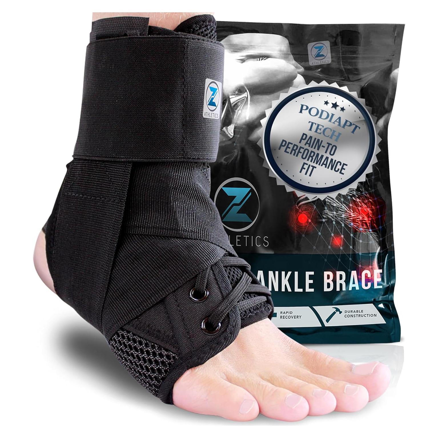 Soporte para Tobillo Z Athletics Ajustable Negro - Recuperación Lesiones