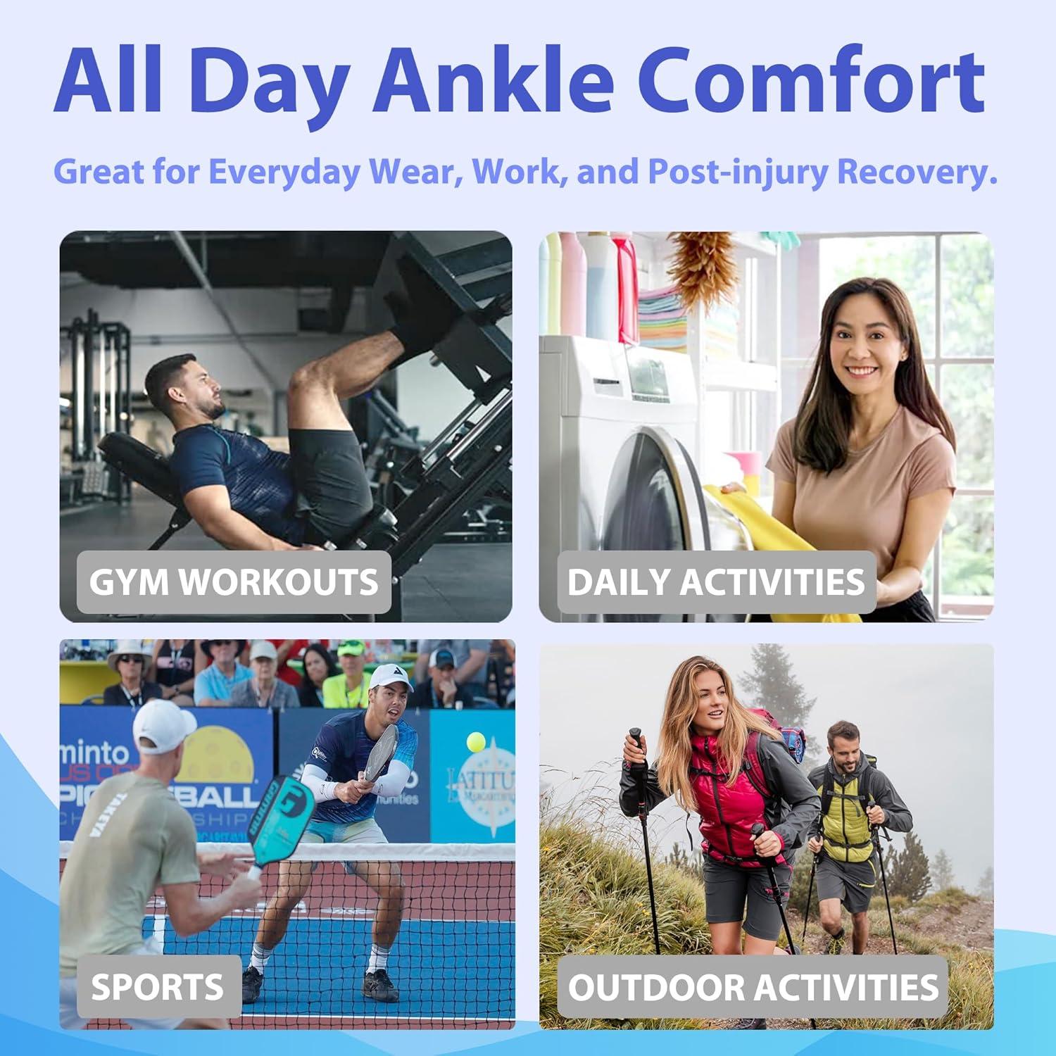 Faja para Tobillo BLITZU Mediana Compresión Alivio Dolor