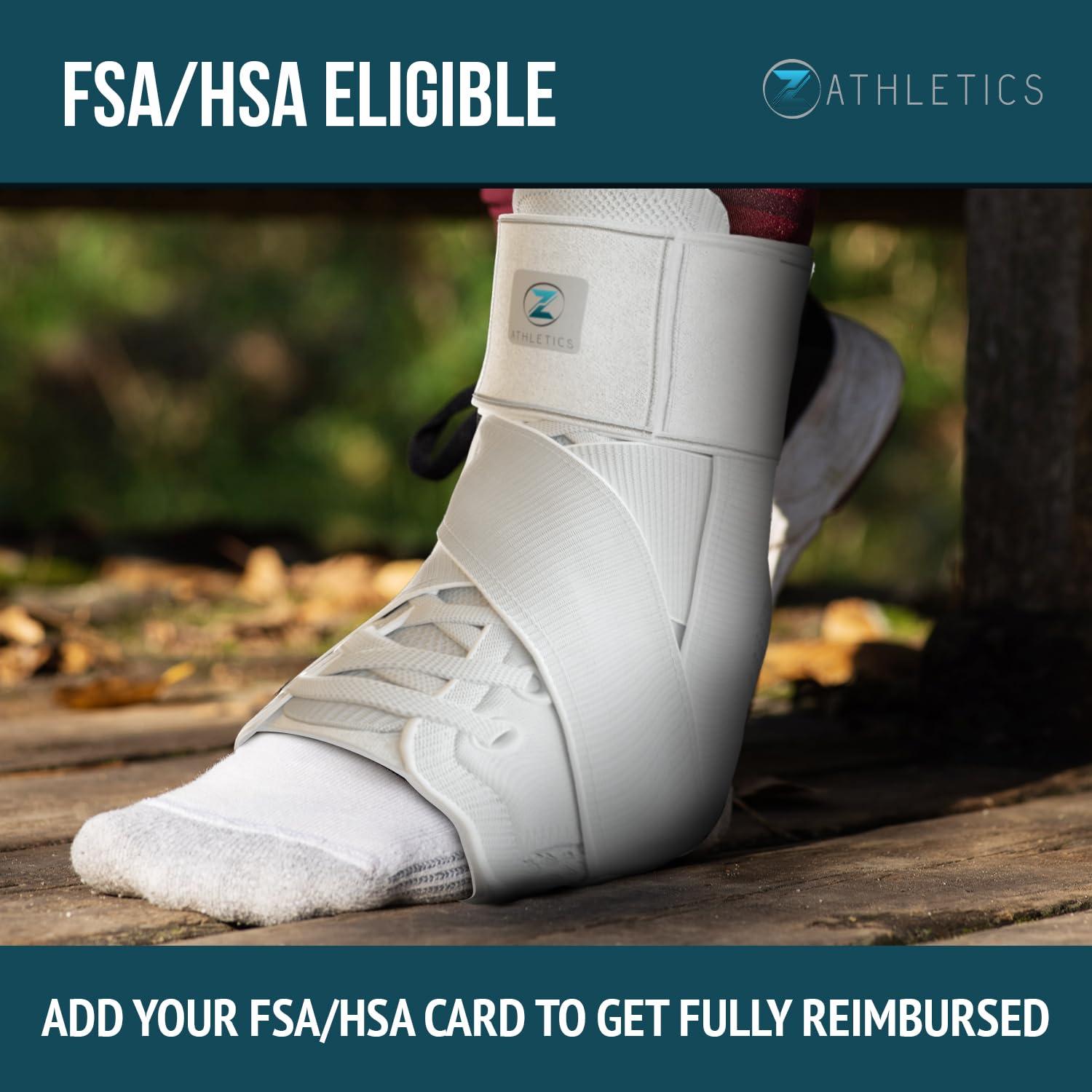 Soporte para Tobillo Z Athletics Ajustable - Mediano Blanco