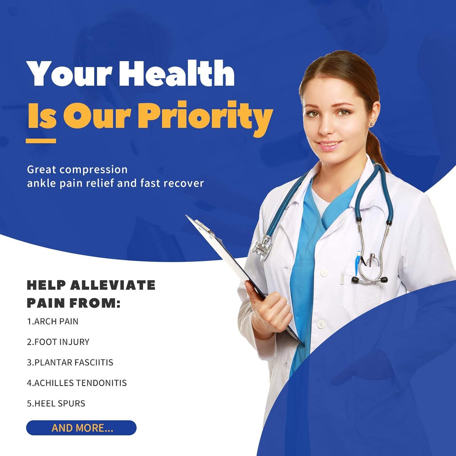 Faja de Tobillo de Cobre JIUFENTIAN Ajustable para Tendinitis