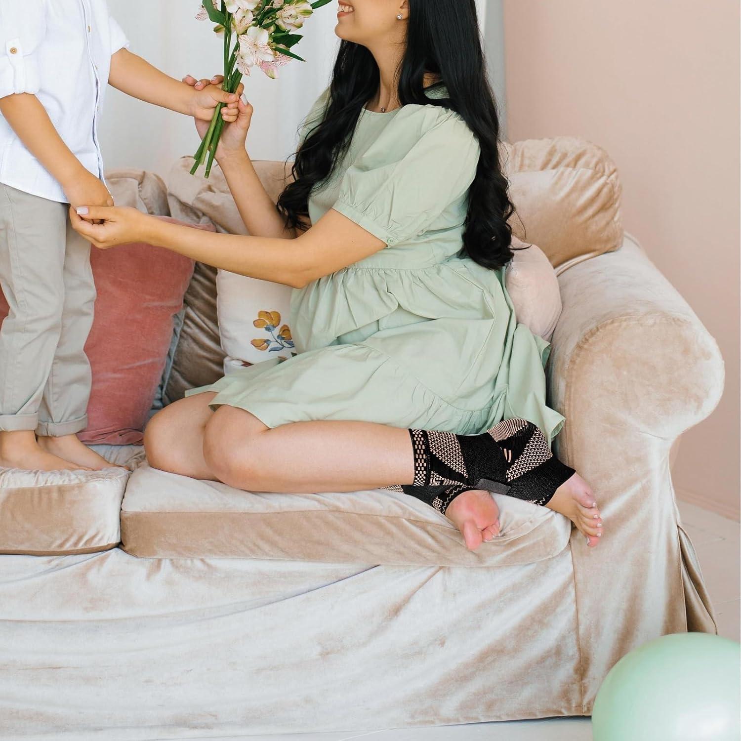 Faja de Tobillo de Cobre JIUFENTIAN Ajustable para Tendinitis