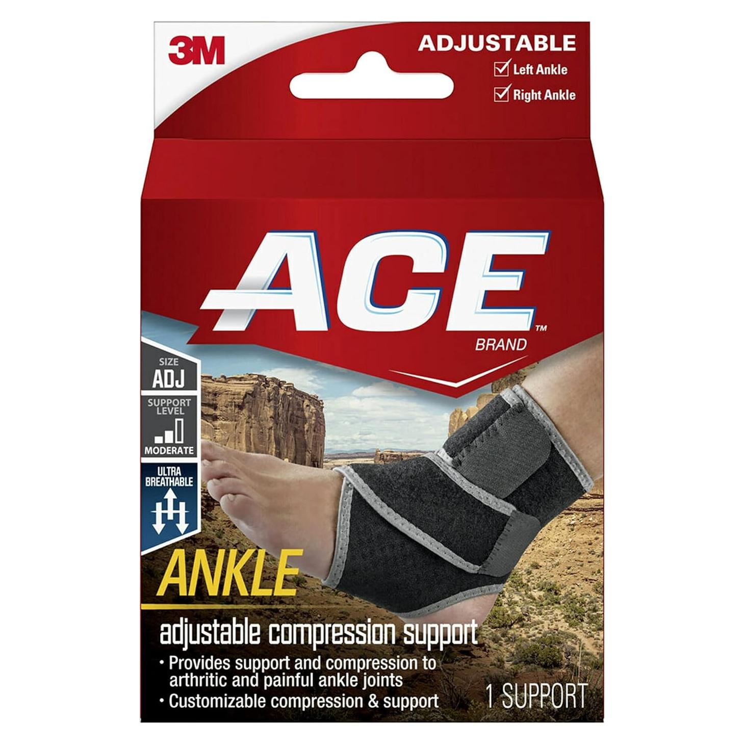 Soporte de Tobillo de Compresión Ajustable ACE - Talla Única