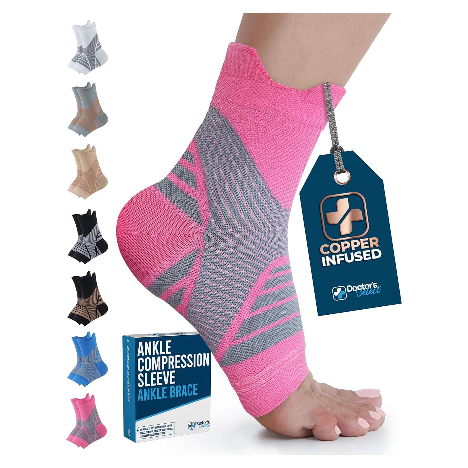 Manga de Compresión para Tobillo Doctor's Select Rosa Mediano