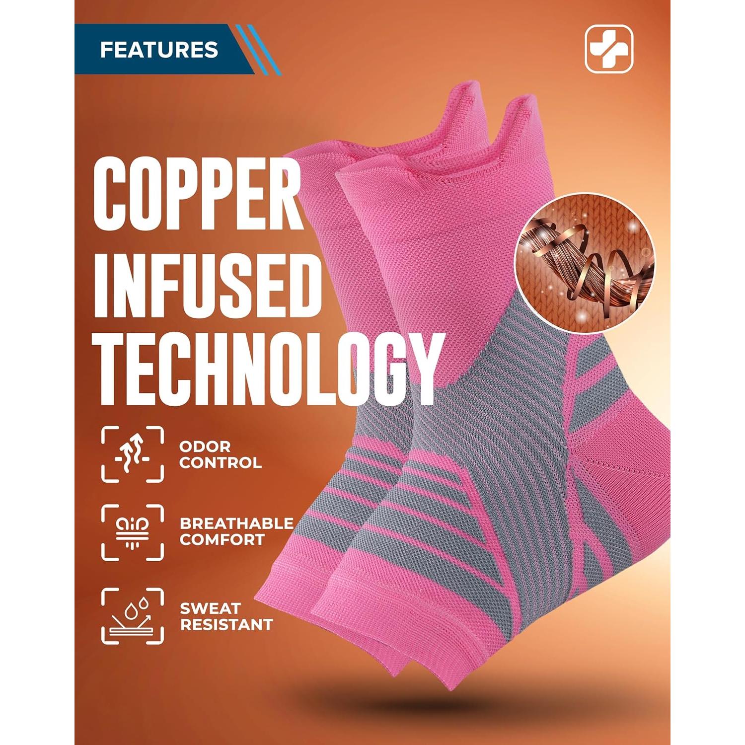 Manga de Compresión para Tobillo Doctor's Select Rosa Mediano