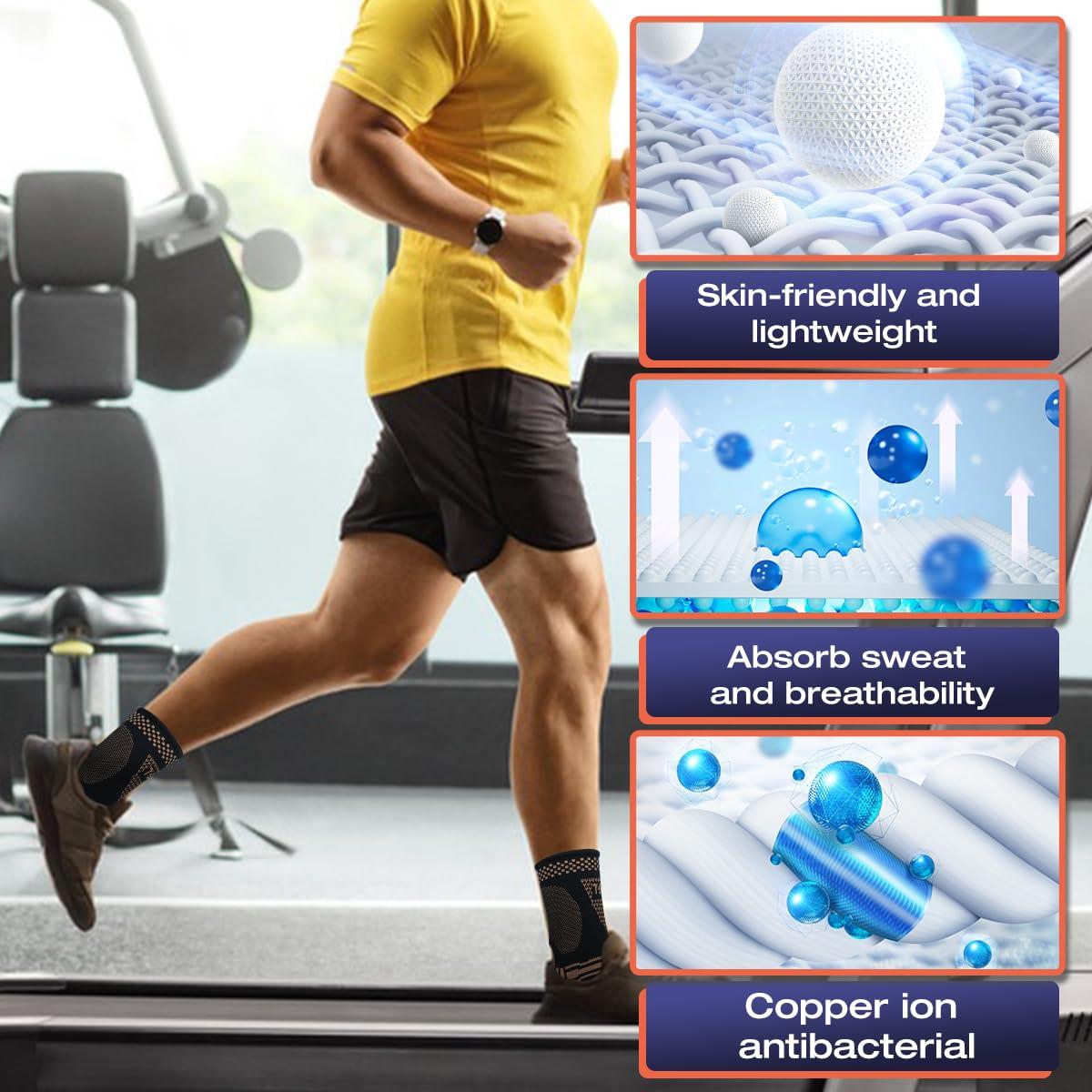 Férula de Tobillo de Cobre DRNAIETY XL - Compresión para Dolor