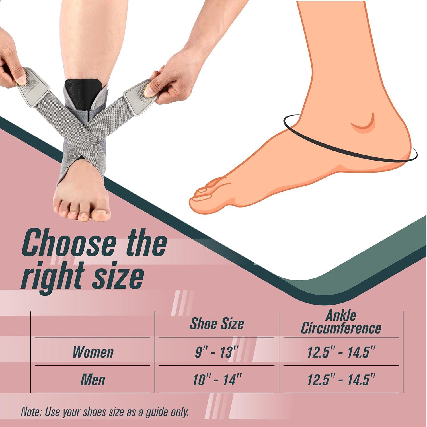 Soporte de Tobillo Xuysi con Barra Metálica - Gris